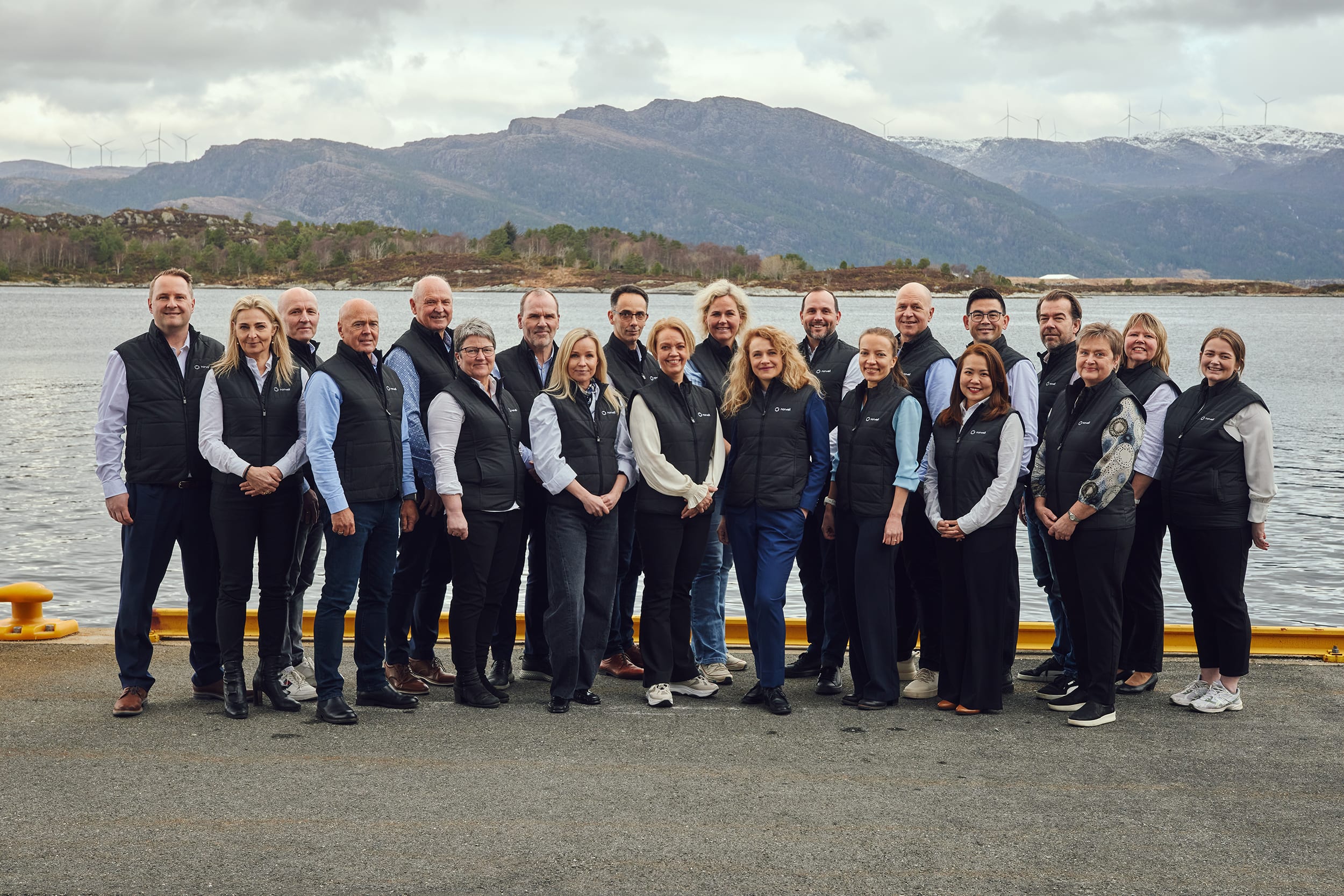 The Norwell team gathered outside the office in Florø